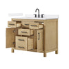Custom image for Whitewashed Oak with Matte Black Trim / White Quartz / No Mirror