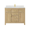 Custom image for Whitewashed Oak with Brushed Gold Trim / Giotto Quartz / No Mirror