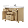 Custom image for Whitewashed Oak with Brushed Nickel Trim / Carrara Cultured Marble / No Mirror