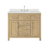 Custom image for Whitewashed Oak with Brushed Nickel Trim / Giotto Quartz / No Mirror