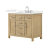 Custom image for Whitewashed Oak with Brushed Nickel Trim / Giotto Quartz / No Mirror