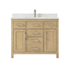 Custom image for Whitewashed Oak with Brushed Nickel Trim / White Cultured Marble / No Mirror
