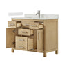 Custom image for Whitewashed Oak with Brushed Nickel Trim / White Cultured Marble / No Mirror