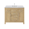 Custom image for Whitewashed Oak with Brushed Nickel Trim / White Cultured Marble / No Mirror