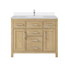 Custom image for Whitewashed Oak with Brushed Nickel Trim / White Quartz / No Mirror