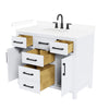 Custom image for White with Matte Black Trim / White Cultured Marble / No Mirror