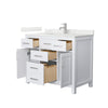 Custom image for White with Brushed Nickel Trim / Giotto Quartz / No Mirror