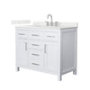 Custom image for White with Brushed Nickel Trim / Giotto Quartz / No Mirror