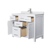 Custom image for White with Brushed Nickel Trim / White Cultured Marble / No Mirror