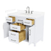 Custom image for White with Brushed Nickel Trim / White Cultured Marble / No Mirror