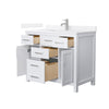 Custom image for White with Brushed Nickel Trim / White Quartz / No Mirror