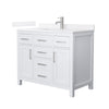 Custom image for White with Brushed Nickel Trim / White Quartz / No Mirror