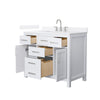 Custom image for White with Brushed Nickel Trim / White Quartz / No Mirror