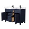 Custom image for Dark Blue with Matte Black Trim / White Quartz / No Mirror