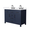 Custom image for Dark Blue with Matte Black Trim / White Quartz / No Mirror