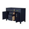 Custom image for Dark Blue with Brushed Gold Trim / No Mirror