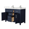 Custom image for Dark Blue with Brushed Nickel Trim / Giotto Quartz / No Mirror