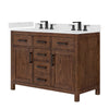 Custom image for Dark Walnut with Matte Black Trim / Carrara Cultured Marble / No Mirror