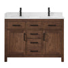 Custom image for Dark Walnut with Matte Black Trim / Giotto Quartz / No Mirror