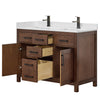Custom image for Dark Walnut with Matte Black Trim / Giotto Quartz / No Mirror