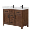 Custom image for Dark Walnut with Matte Black Trim / Giotto Quartz / No Mirror