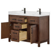 Custom image for Dark Walnut with Matte Black Trim / White Quartz / No Mirror
