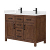 Custom image for Dark Walnut with Matte Black Trim / White Quartz / No Mirror