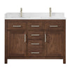 Custom image for Dark Walnut with Brushed Nickel Trim / Giotto Quartz / No Mirror