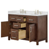 Custom image for Dark Walnut with Brushed Nickel Trim / Giotto Quartz / No Mirror