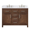 Custom image for Dark Walnut with Brushed Nickel Trim / White Cultured Marble / No Mirror