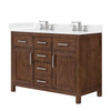 Custom image for Dark Walnut with Brushed Nickel Trim / White Cultured Marble / No Mirror