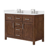 Custom image for Dark Walnut with Brushed Nickel Trim / White Quartz / No Mirror
