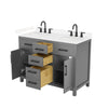 Custom image for Dark Gray with Matte Black Trim / Carrara Cultured Marble / No Mirror