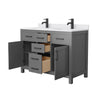 Custom image for Dark Gray with Matte Black Trim / White Cultured Marble / No Mirror
