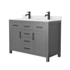 Custom image for Dark Gray with Matte Black Trim / White Cultured Marble / No Mirror