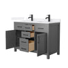 Custom image for Dark Gray with Matte Black Trim / White Quartz / No Mirror