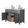 Custom image for Dark Gray with Matte Black Trim / White Quartz / No Mirror