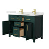Custom image for Green with Brushed Gold Trim / Giotto Quartz / No Mirror