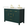 Custom image for Green with Brushed Gold Trim / Giotto Quartz / No Mirror