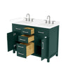 Custom image for Green with Brushed Nickel Trim / White Cultured Marble / No Mirror
