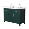 Custom image for Green with Brushed Nickel Trim / White Quartz / No Mirror