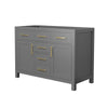 Custom image for Dark Gray with Brushed Gold Trim / No Mirror