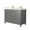 Custom image for Dark Gray with Brushed Gold Trim / Giotto Quartz / No Mirror