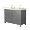 Custom image for Dark Gray with Brushed Gold Trim / Giotto Quartz / No Mirror