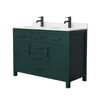 Custom image for Green with Matte Black Trim / Carrara Cultured Marble / No Mirror