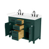 Custom image for Green with Matte Black Trim / Carrara Cultured Marble / No Mirror