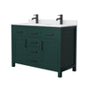 Custom image for Green with Matte Black Trim / White Cultured Marble / No Mirror