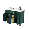 Custom image for Green with Matte Black Trim / White Cultured Marble / No Mirror