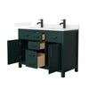 Custom image for Green with Matte Black Trim / White Quartz / No Mirror