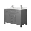 Custom image for Dark Gray with Brushed Nickel Trim / Carrara Cultured Marble / No Mirror